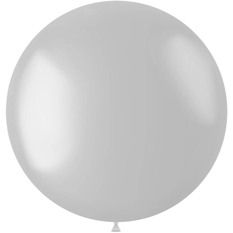 Foto van Folat ballon metallic 78 cm latex wit