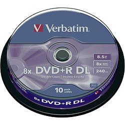 Foto van Verbatim 43666 dvd+r dl disc 8.5 gb 10 stuk(s) spindel