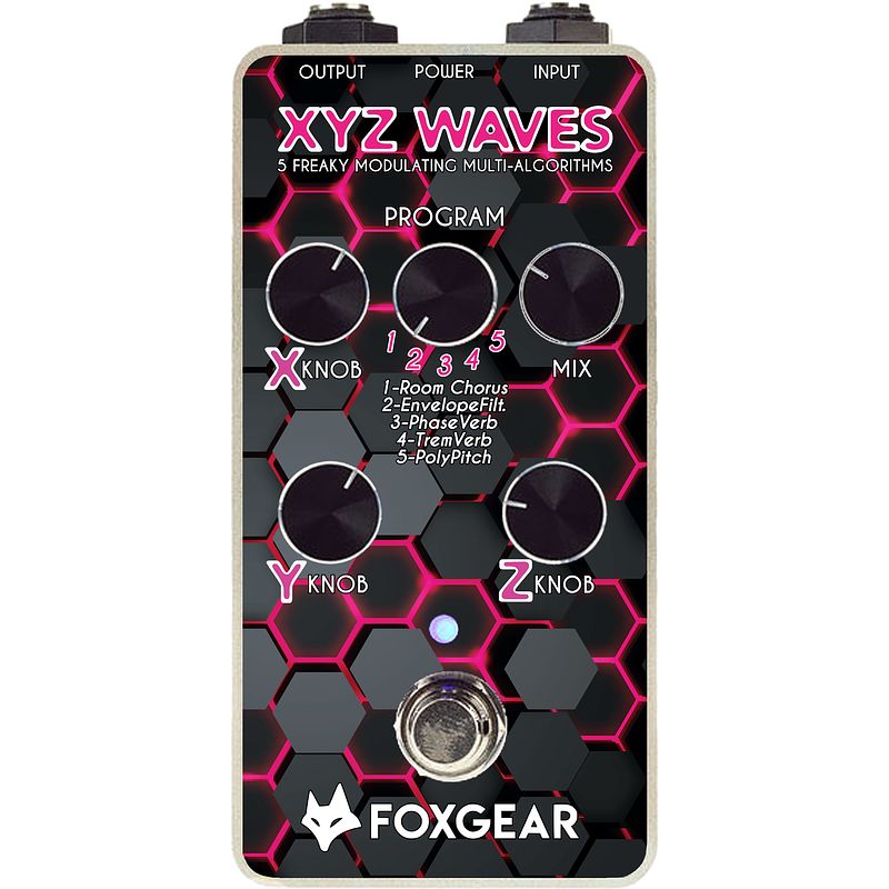 Foto van Foxgear xyz waves multi-modulation algorithm platform effectpedaal