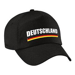 Foto van Duitsland/deutschland landen pet/baseball cap zwart volwassenen - verkleedhoofddeksels
