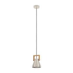 Foto van Eglo cawton hanglamp - e27 - ø 16 cm - grijs/bruin - staal/hout