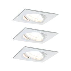 Foto van Paulmann 93436 nova inbouwlamp set van 3 stuks led gu10 19.5 w wit (mat)