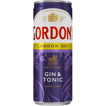 Foto van Gordon'ss london dry gin & tonic 250ml bij jumbo