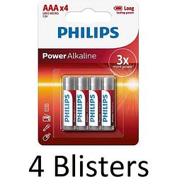 Foto van 16 stuks (4 blisters a 4 st) philips power alkaline aaa