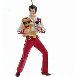 Foto van Kurt s. adler - elvis presley met teddybeer kerst ornament