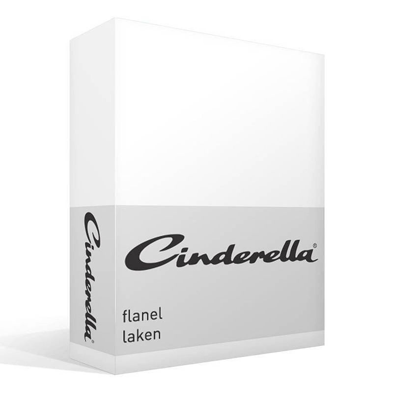 Foto van Cinderella flanel laken - 100% geruwde flanel-katoen - 1-persoons (160x260 cm) - wit