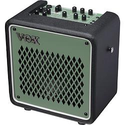 Foto van Vox mini go 10 olive green 1x6.5 inch draagbare modeling gitaarversterker combo