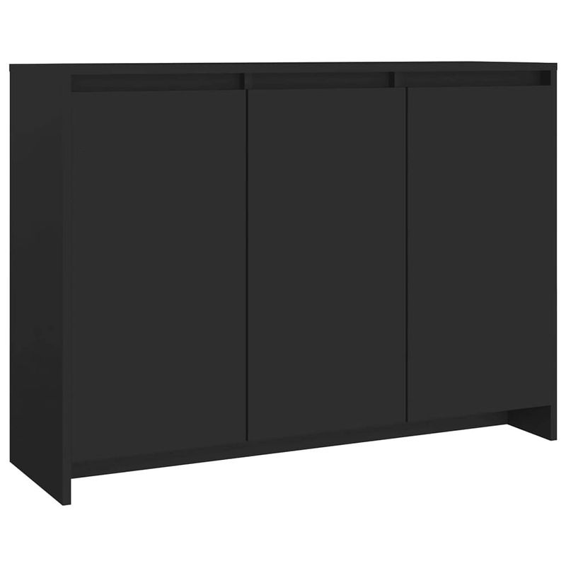 Foto van Vidaxl dressoir 102x33x75 cm spaanplaat zwart