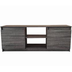 Foto van Tv kast dressoir - tv meubel - 120 cm - bruin grijskleurig