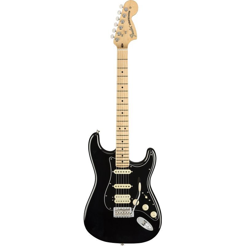 Foto van Fender american performer stratocaster hss black mn met gigbag