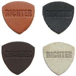 Foto van Richter 1719 leather pick set plectrums diverse kleuren (4 stuks)