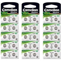 Foto van Camelion alkaline ag3 lr41 g3 sr41w 392 1.5v knoopcel batterij - 30 stuks (3 blisters a 10st)