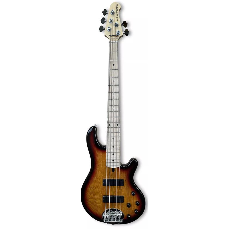 Foto van Lakland skyline 55-01 three tone sunburst gloss 5-snarige elektrische basgitaar