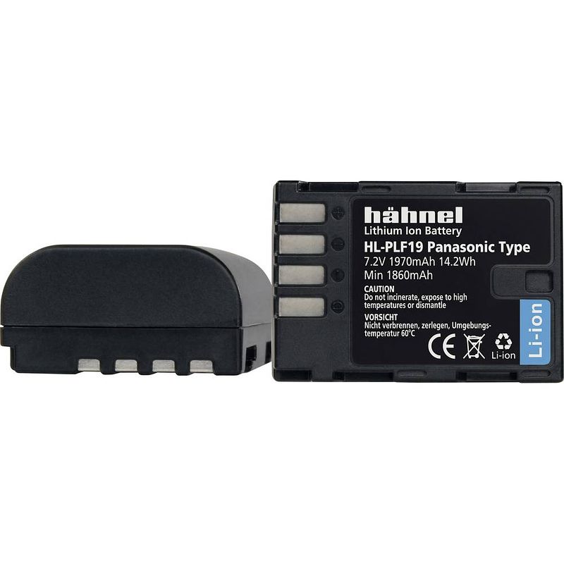 Foto van Hähnel fototechnik hl-plf19 camera-accu vervangt originele accu dmw-blf19, dmw-blf19e, dmw-blf19pp 7.2 v 1970 mah