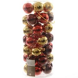 Foto van Glas kerstballen mix (6cm) box 49 stuks classic twist