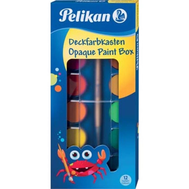 Foto van Pelikan verfdoos plakkaatverf paintbox 12 napjes