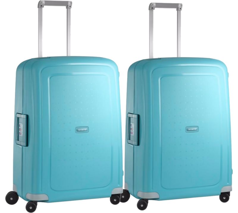 Foto van Samsonite s'cure spinner 69cm aqua blue duo kofferset