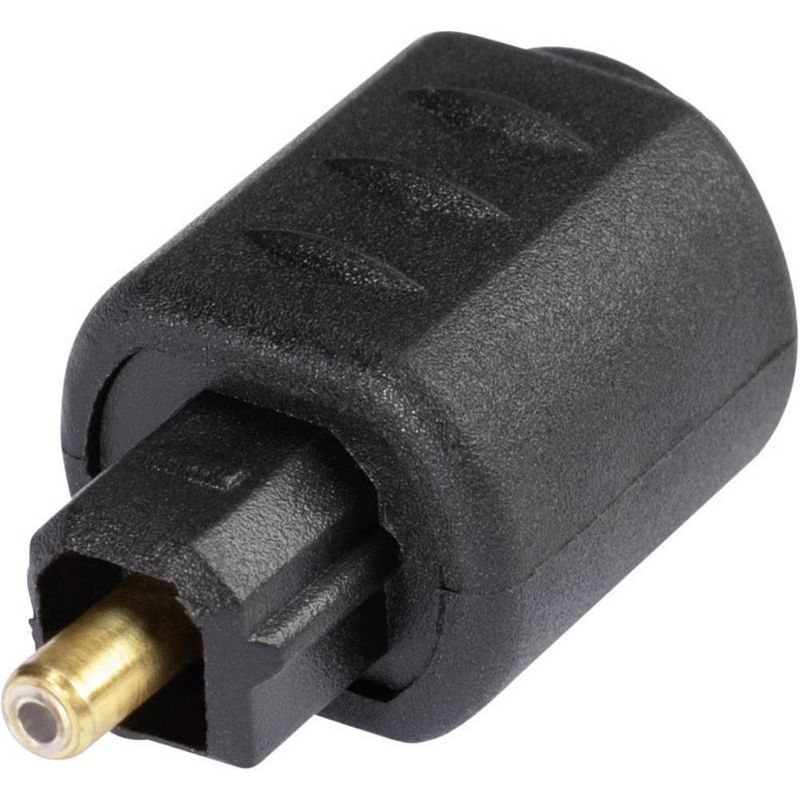 Foto van Hicon toslink digitale audio adapter [1x optische stekker 3,5 mm - 1x toslink-stekker (odt)] zwart