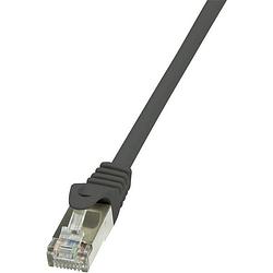 Foto van Logilink cp1073s rj45 netwerkkabel, patchkabel cat 5e f/utp 5.00 m zwart snagless 1 stuk(s)