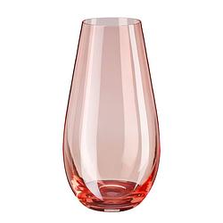 Foto van Inge christmas goods bloemenvaas new york - transparant roze - glas - h24 cm - vazen