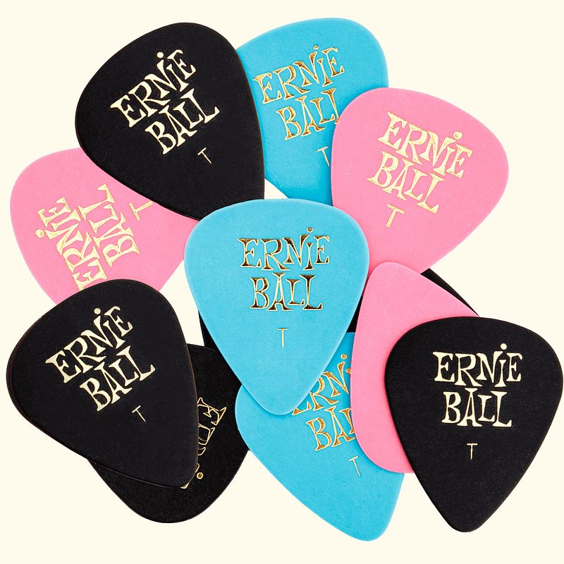 Foto van Ernie ball 9176 mixed cellulose plectrums 0.46 mm (12 stuks)