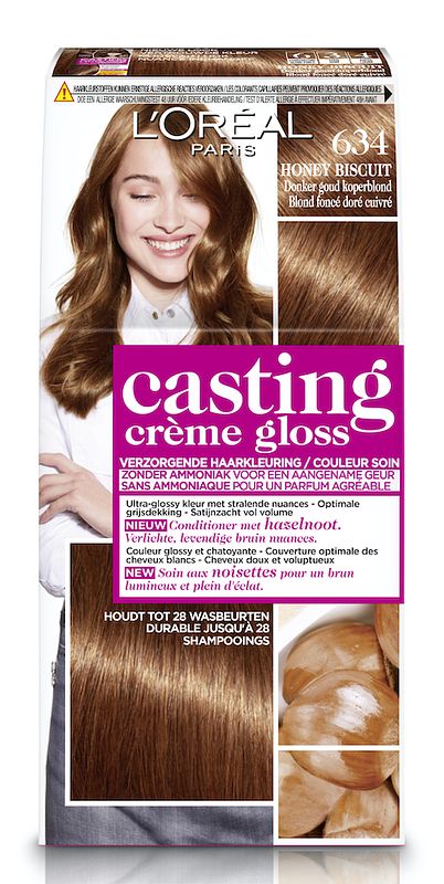 Foto van L'soréal paris casting crème gloss 634 honey biscuit