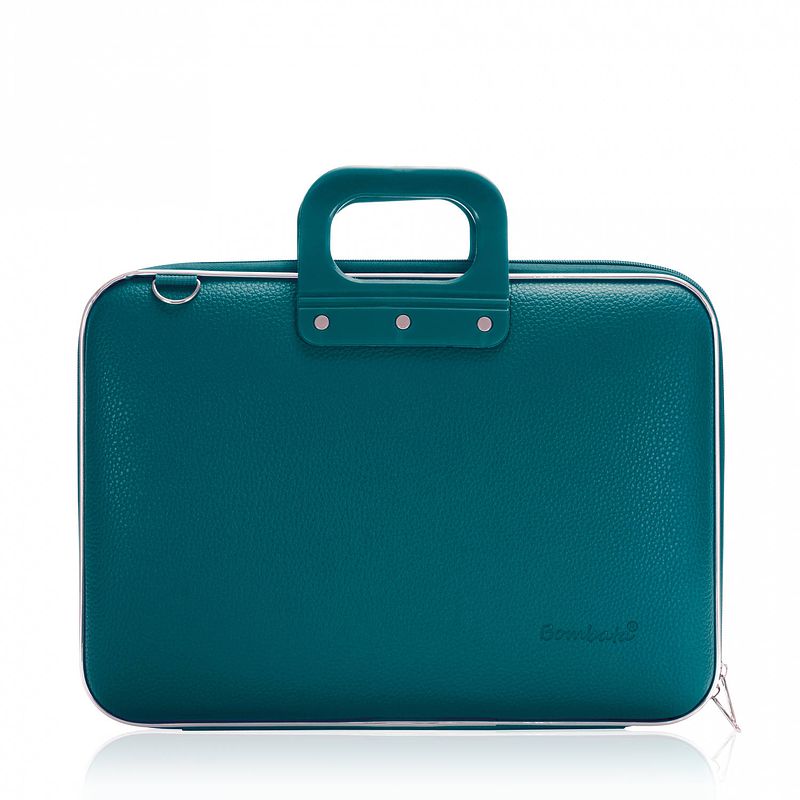 Foto van Bombata classic 15 inch laptoptas groenblauw