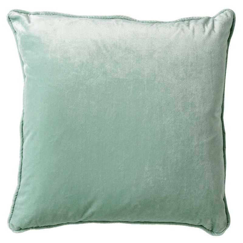 Foto van Dutch decor finn - kussenhoes velvet jadeite 45x45 cm - groen - groen