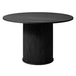 Foto van Giga meubel eettafel ø120cm eikenhout - zwart - tafel nola