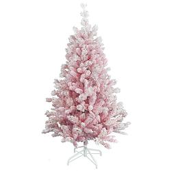 Foto van Teddy pink kunstkerstboom - 150 cm - roze - ø 86 cm - 422 tips - metalen voet