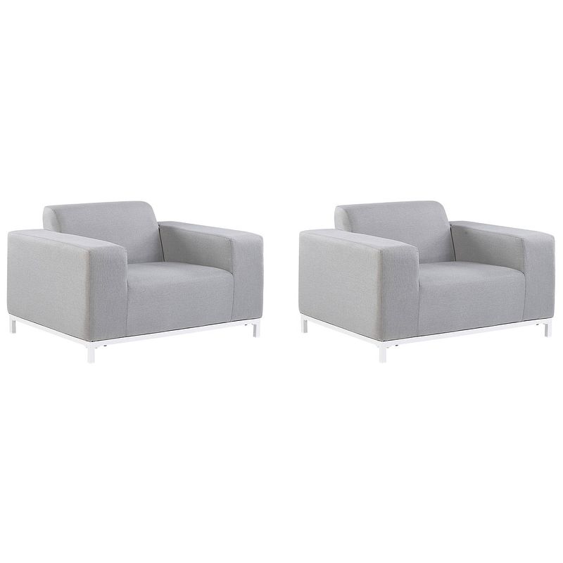 Foto van Beliani rovigo - fauteuil-grijs-polyester