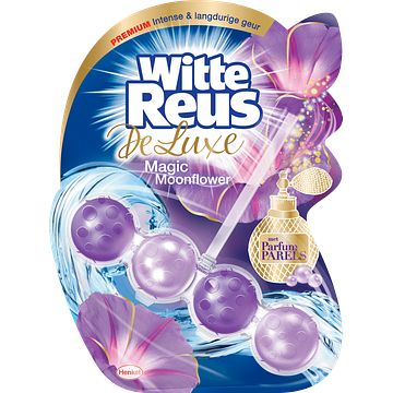 Foto van 1+1 gratis | witte reus de luxe toiletblok magic moonflower 50g aanbieding bij jumbo