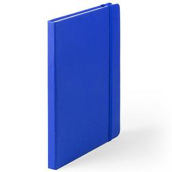 Foto van Luxe schriftje/notitieboekje blauw met elastiek a5 formaat - schriften