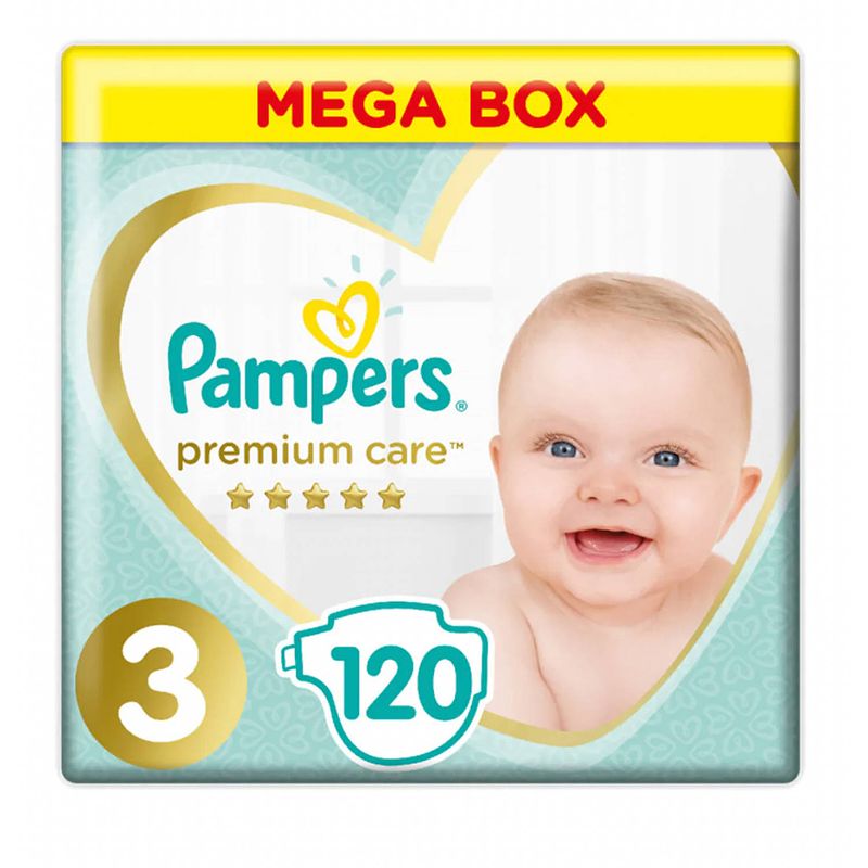 Foto van Pampers - premium care - maat 3 - mega pack - 120 luiers