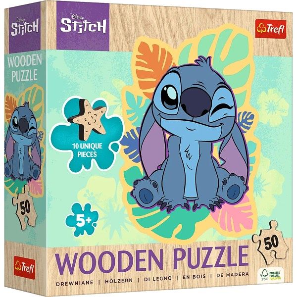 Foto van Trefl puzzel stitch hout figuur 50 stukjes luxe