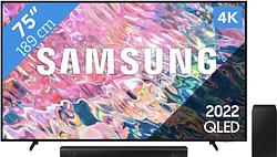 Foto van Samsung qled 75q64b (2022) + soundbar