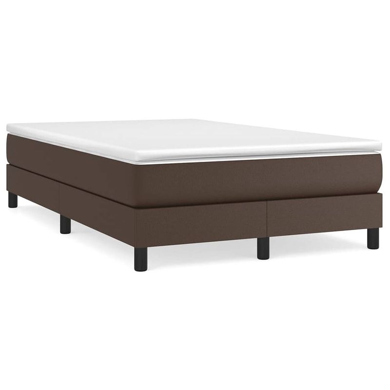 Foto van The living store boxspringbed - kunstleren bedframe 203x120x25 cm - pocketvering matras 120x200x20 cm - huidvriendelijk