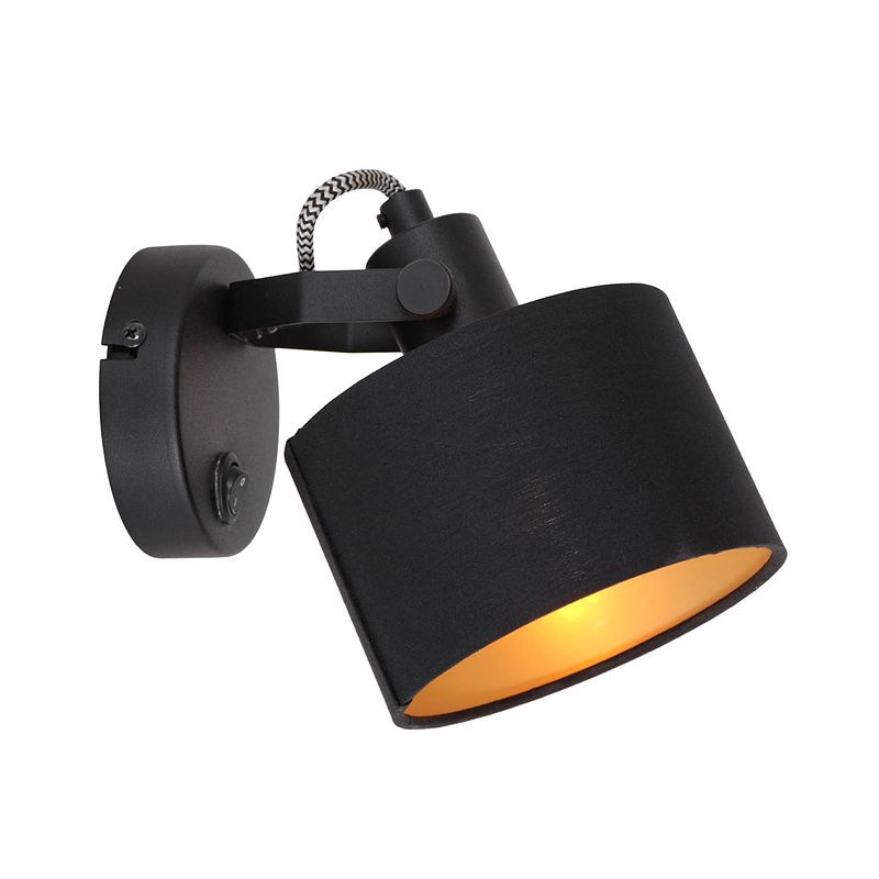 Foto van Mexlite ornoir wandlamp zwart