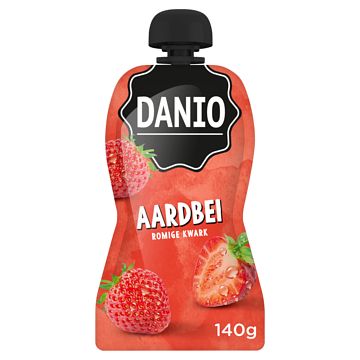 Foto van Danio knijpzakje kwark aardbei 140g bij jumbo