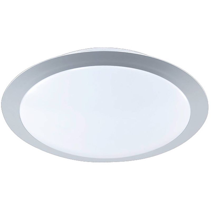 Foto van Led plafondlamp - plafondverlichting - trion ginzon - 9w - warm wit 3000k - dimbaar - rond - mat titaan - aluminium