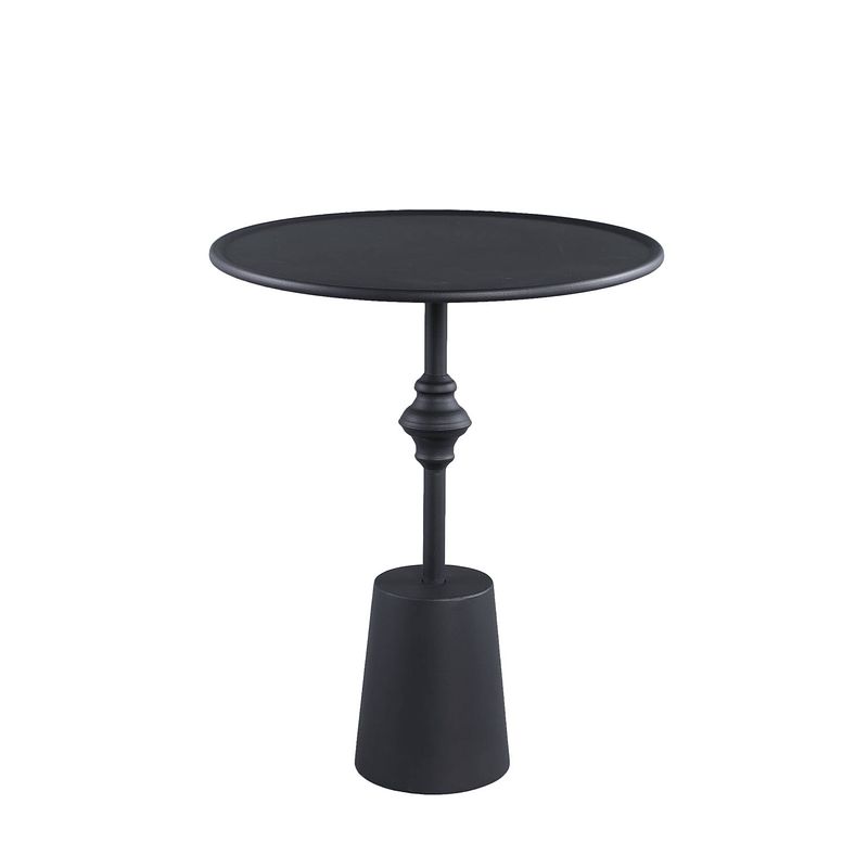 Foto van Ptmd dinja black iron sidetable minimal chic round