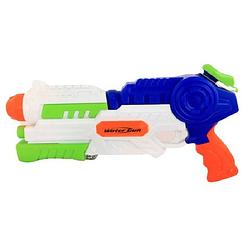 Foto van Jonotoys waterpistool met pomp 42 cm jongens wit/blauw