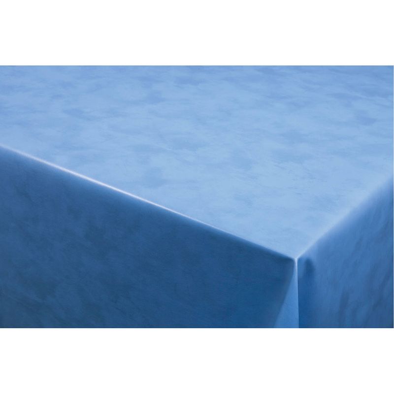 Foto van Tafelzeil/tafelkleed gemeleerd blauw 140 x 180 cm - tafelzeilen
