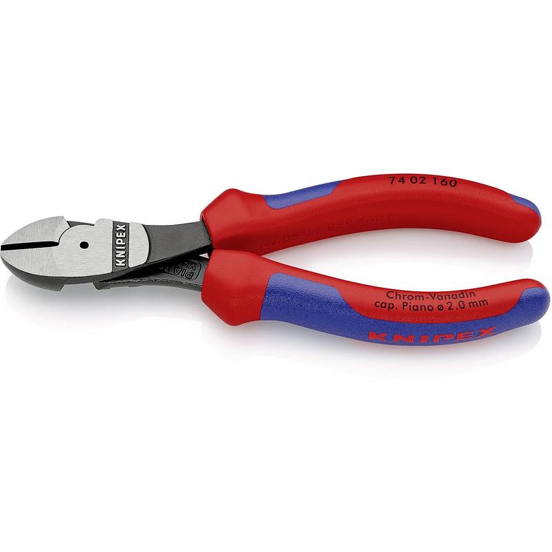 Foto van Knipex 74 02 160 74 02 160 werkplaats kracht-zijsnijtang met facet 160 mm