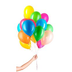 Foto van Folat heliumballonnen met lint 23 cm latex 50 stuks