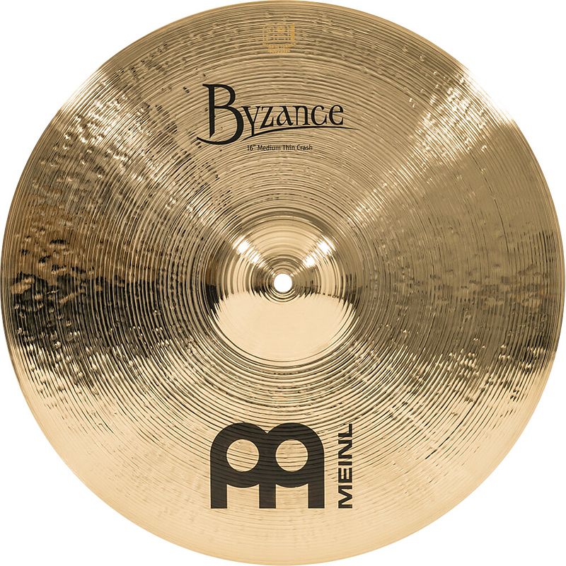 Foto van Meinl b16mtc-b byzance brilliant medium thin crash 16 inch bekken