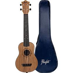 Foto van Flight travel series tusl50 walnut salamander concert scale sopraan ukelele met gigbag