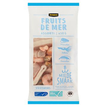 Foto van Jumbo fruits de mer assorti milde smaak vriesvers 450g