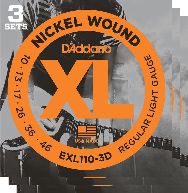 Foto van D'saddario exl110-3d snaren voor elektrische gitaar (3 sets)