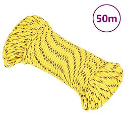 Foto van Vidaxl boot touw 3 mm 50 m polypropyleen geel
